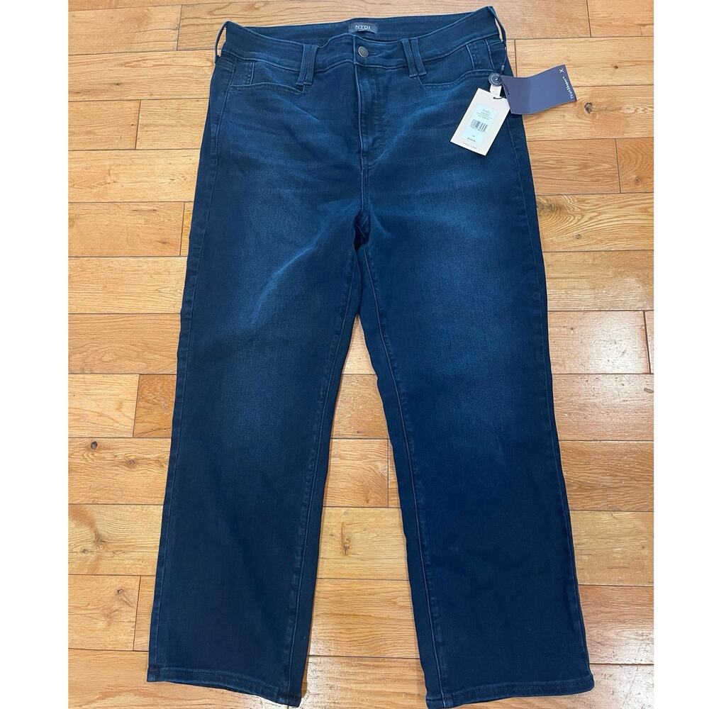 NYDJ Women's Straight Leg Jeans - Dark Blue